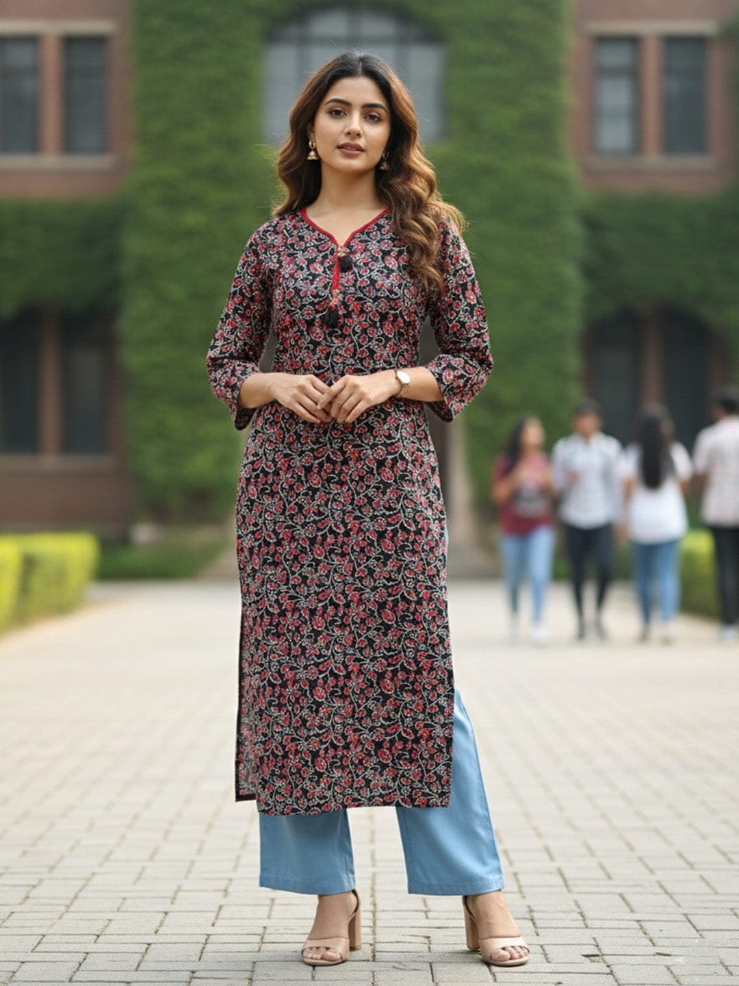 The Kurti Collection Eligant printed Cotton Kurta
