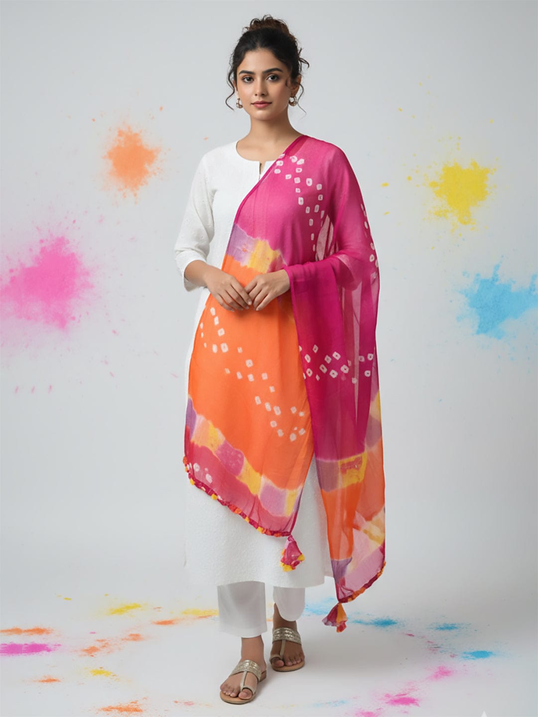Elegant net dupatta featuring sequence detailing for a stylish and feminine finish.