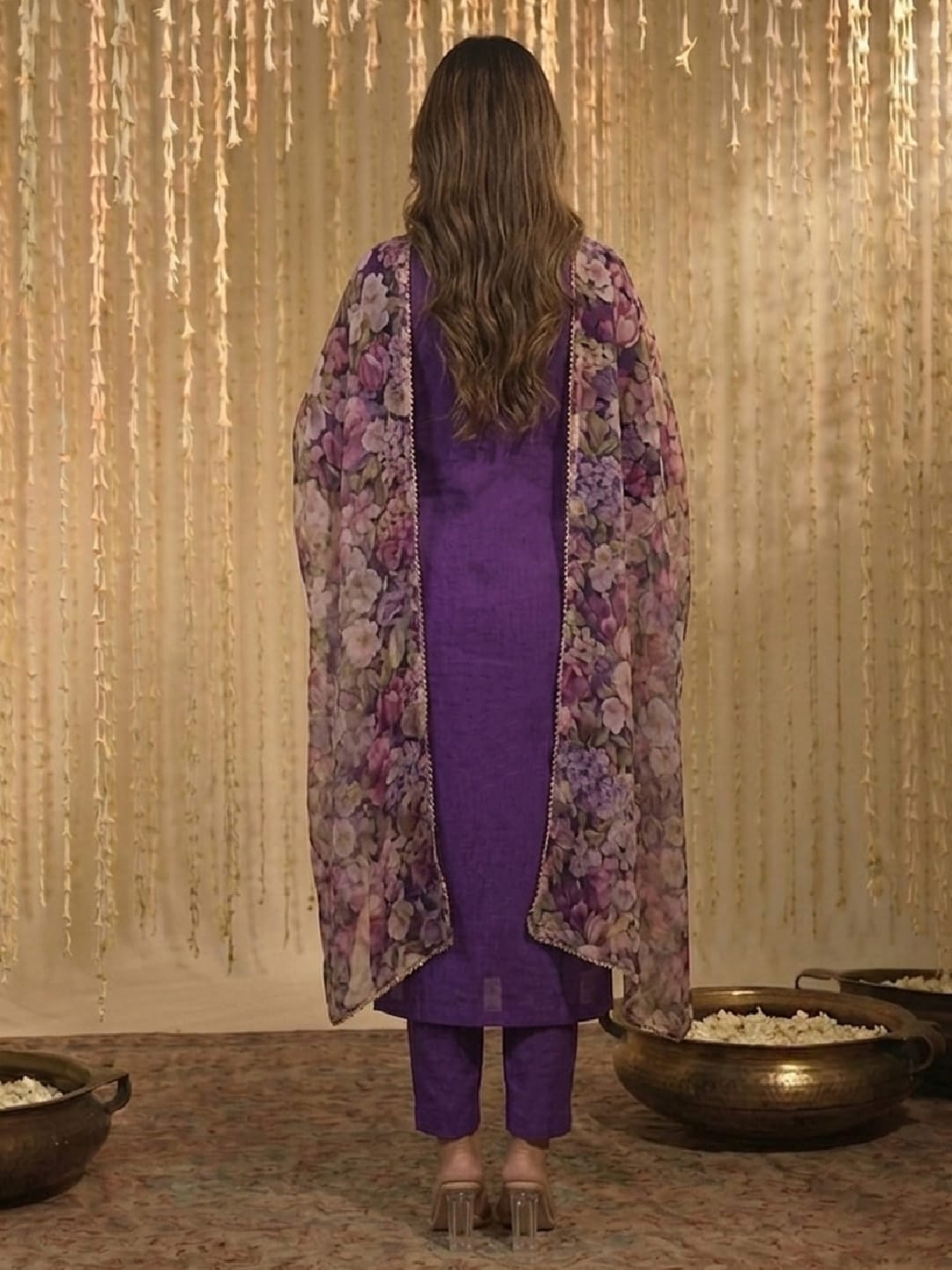 Violet Bloom Women's Kurta Set