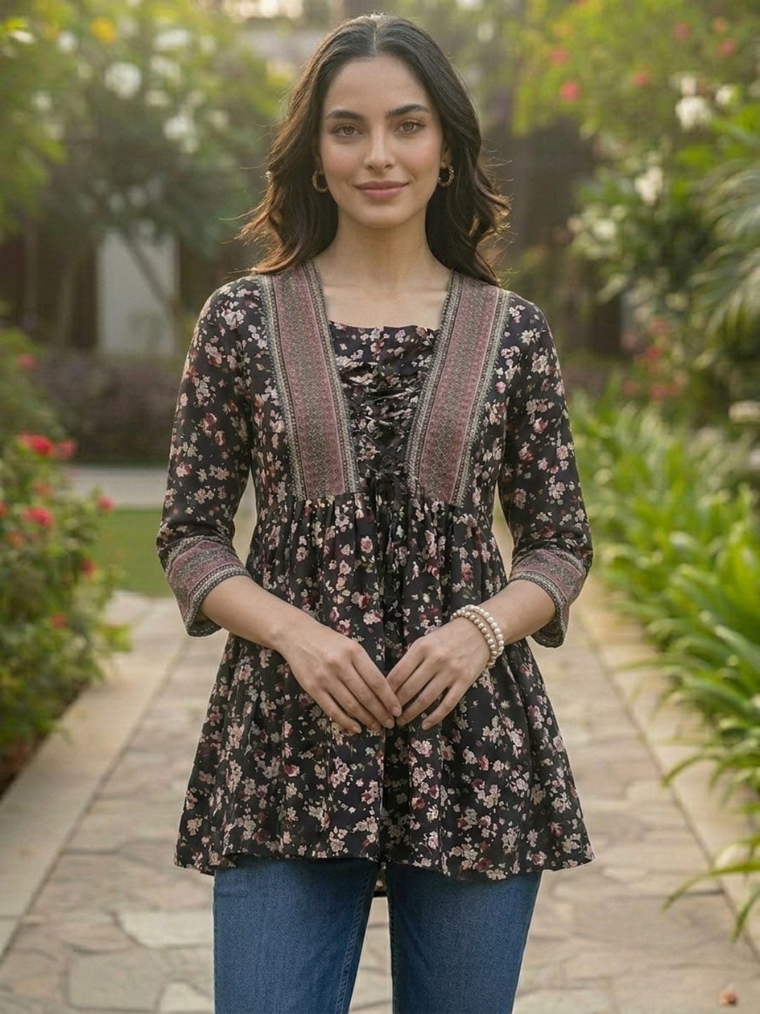 The Kurti Collection Women Summer Floral printed Top