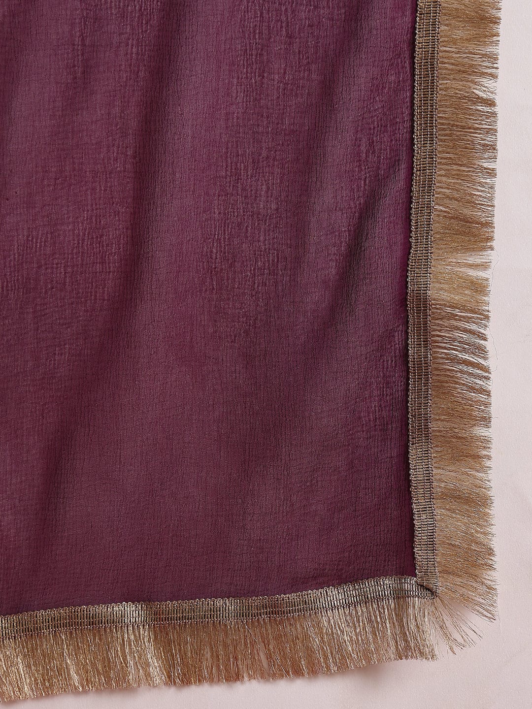 The Kurti Collection Women Purple Zari Embroidered Kurta With Bottom And Dupatta