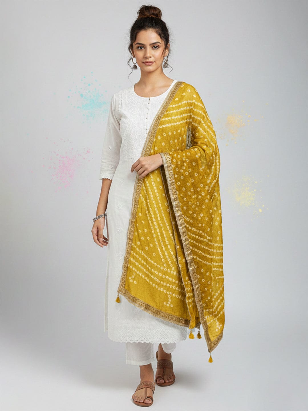 Elegant net dupatta featuring sequence detailing for a stylish and feminine finish.