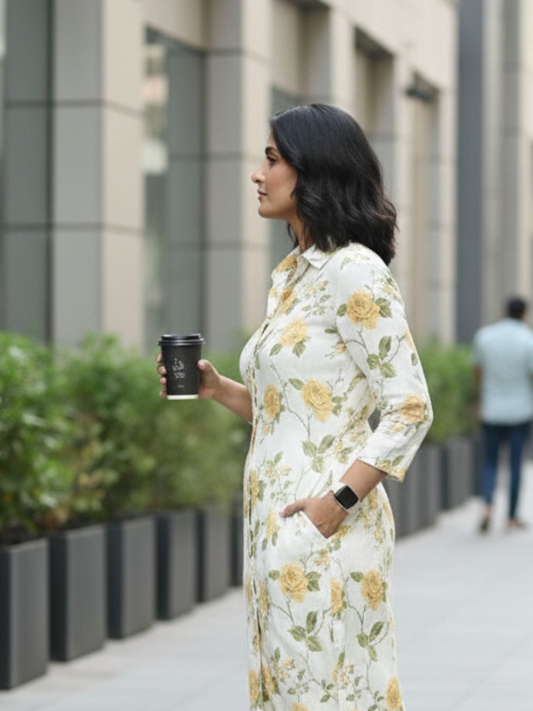 The Kurti Collection Women Floral Printed Regular Kurta with Trousers