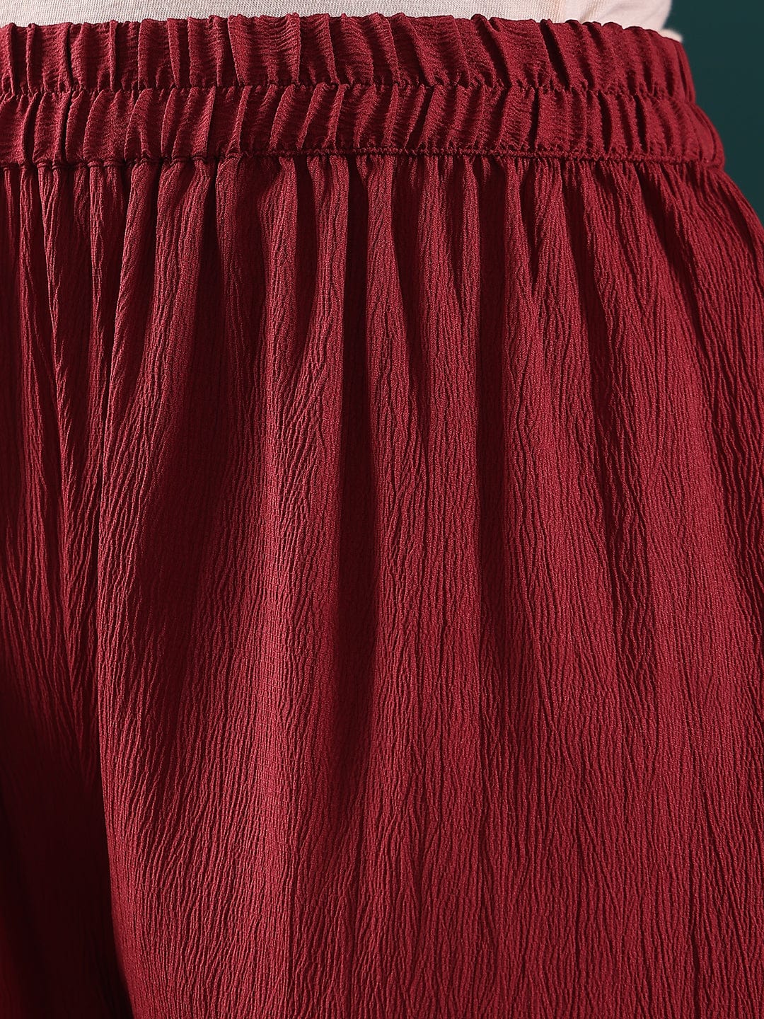 The Kurti Collection Women Maroon Gota Embellished Kurta With Bottom And Dupatta