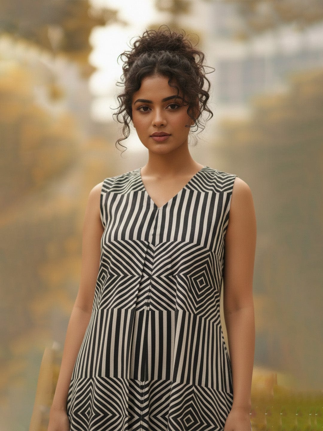 Monochrome Matrix Piece kurta set