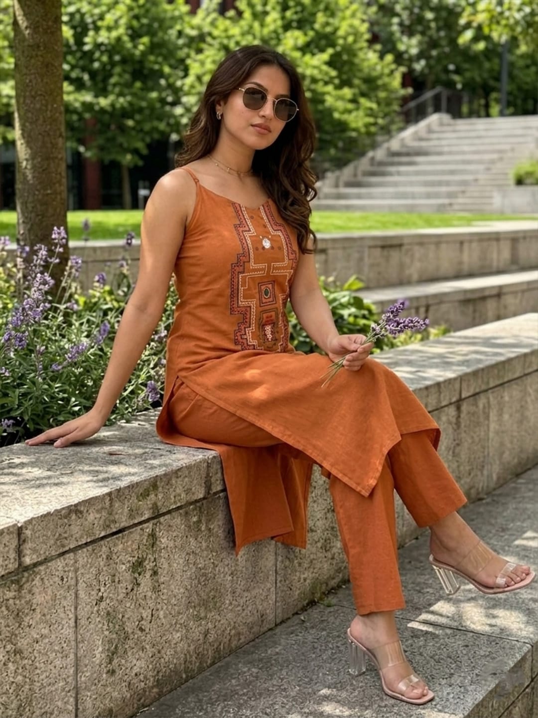 Boho- Rust Women's kurta set