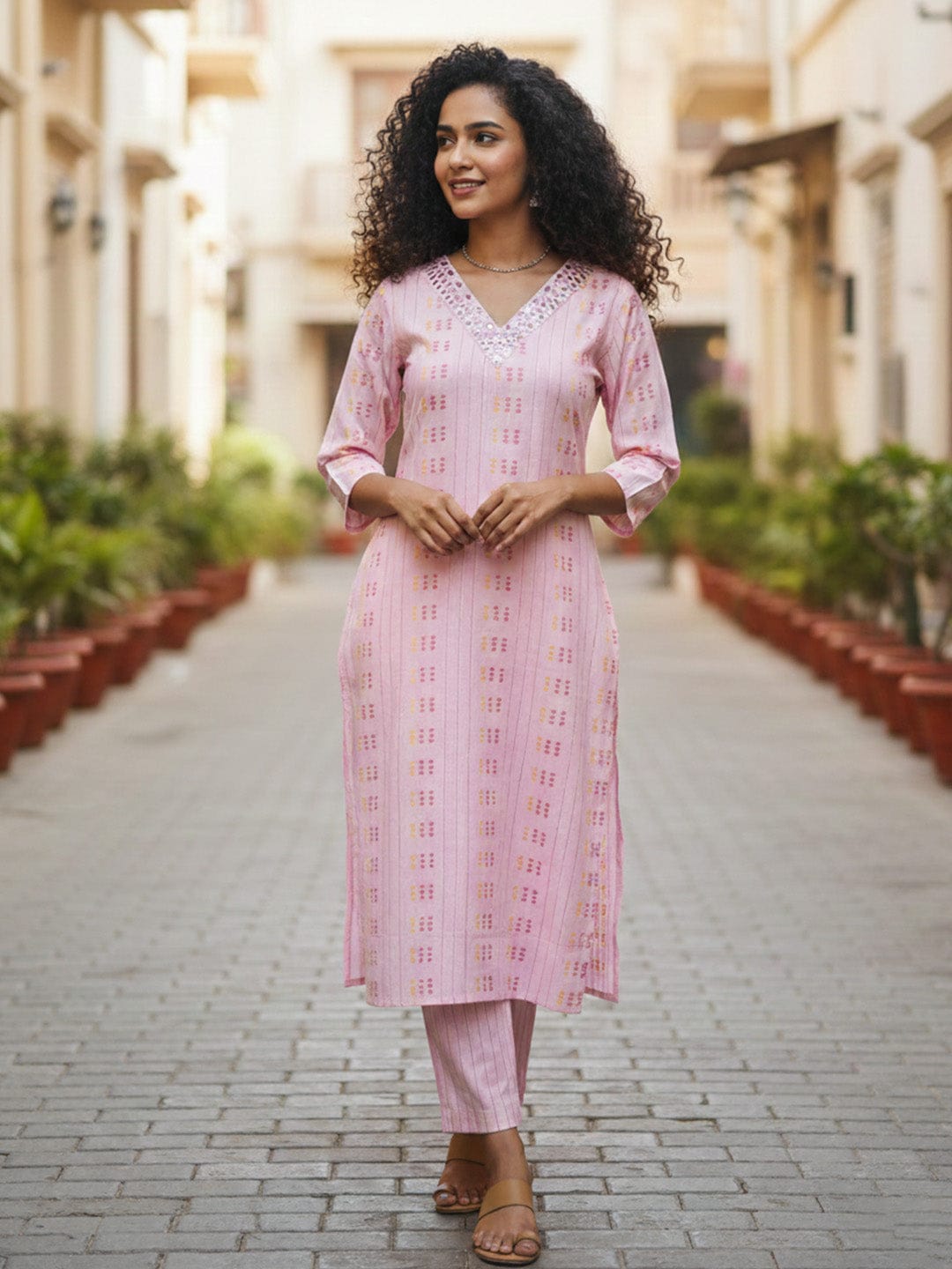 The Pastel Pink kurta Set