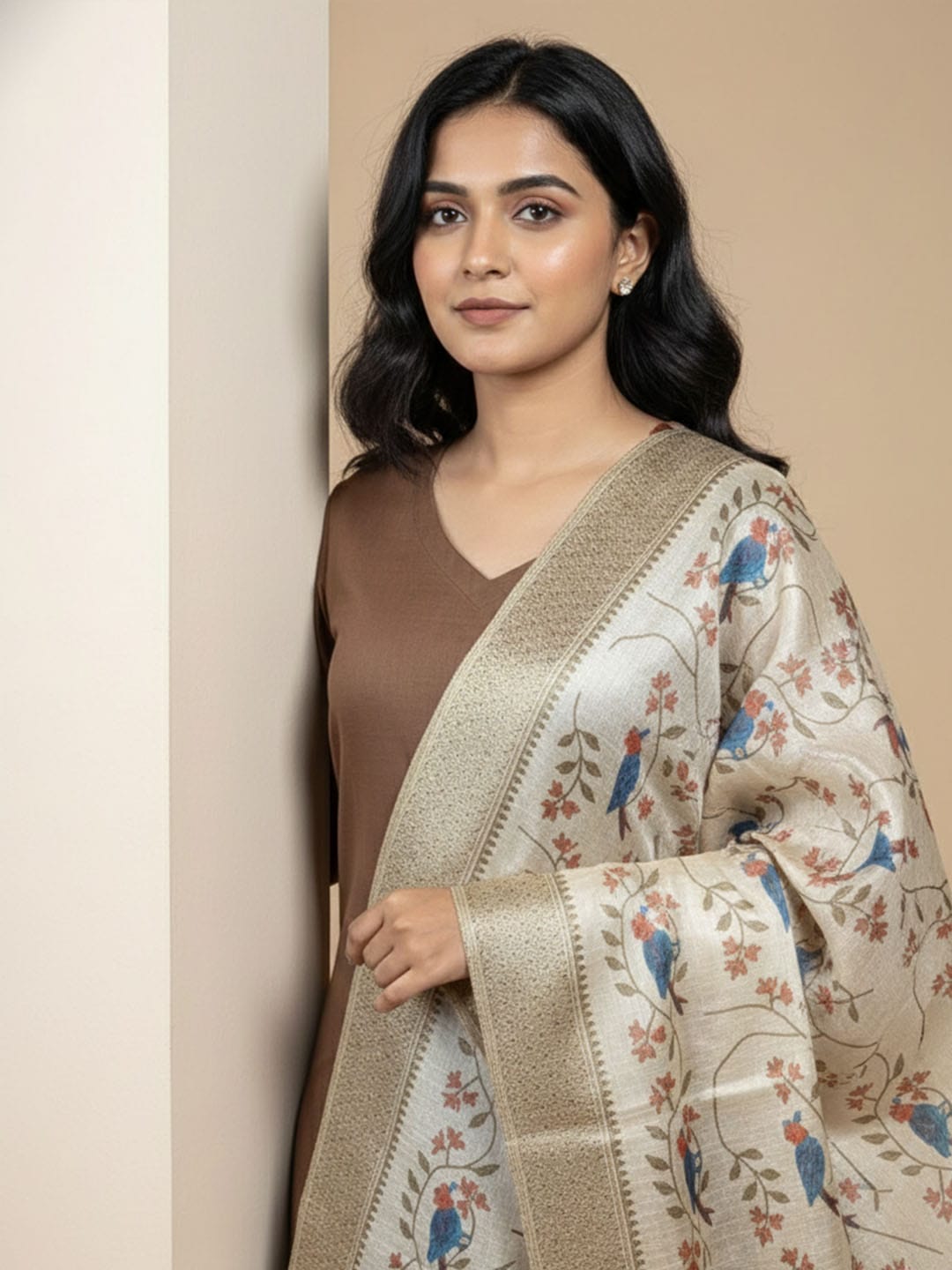 The Kurti Collection Women V Neck Straight Kurta With Pants & Dupatta