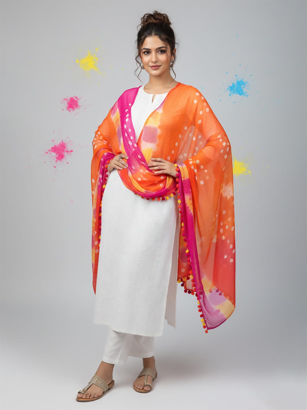 Elegant net dupatta featuring sequence detailing for a stylish and feminine finish.