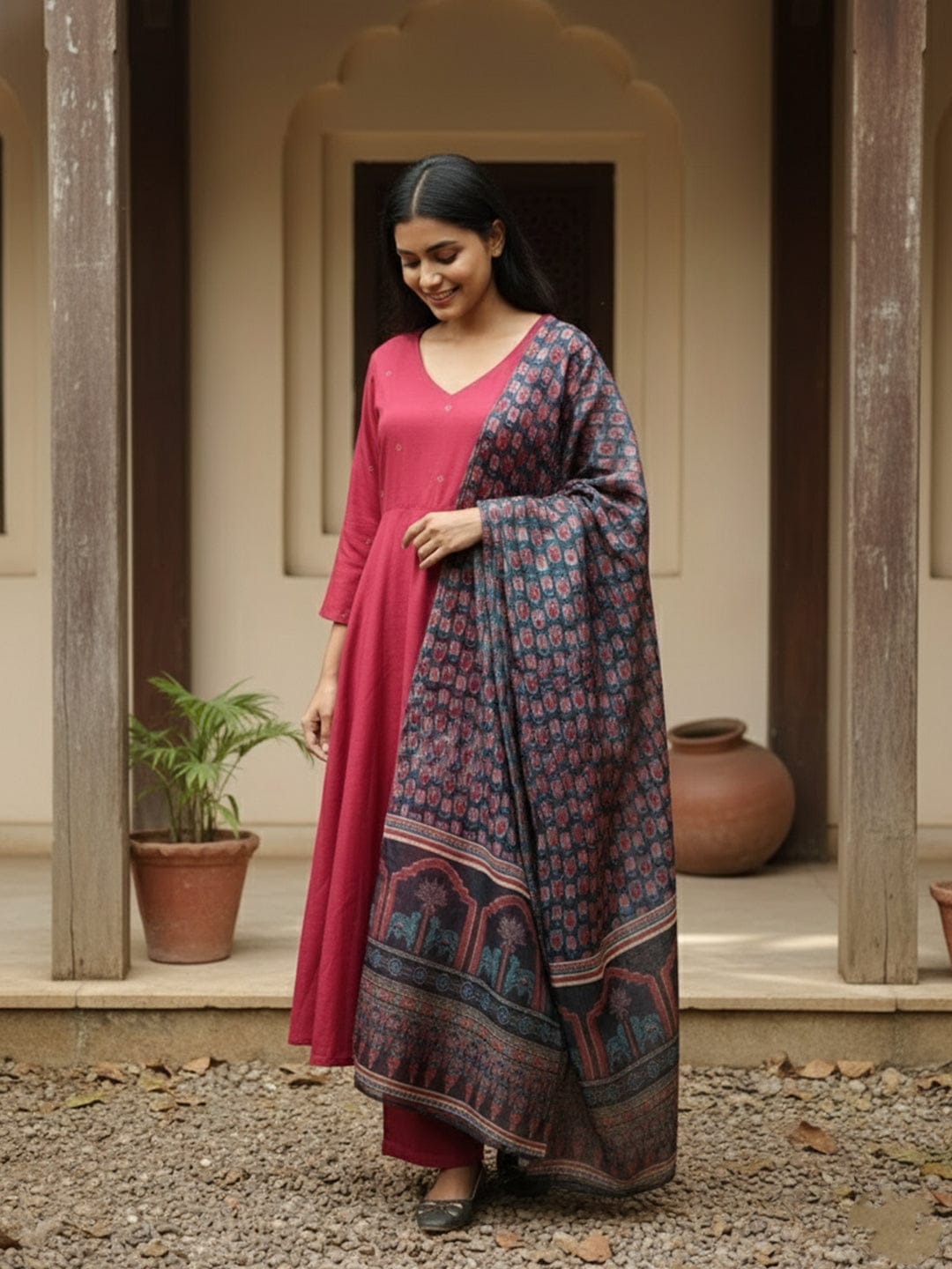 Elegant & Fusion kurta Set With Duaptta