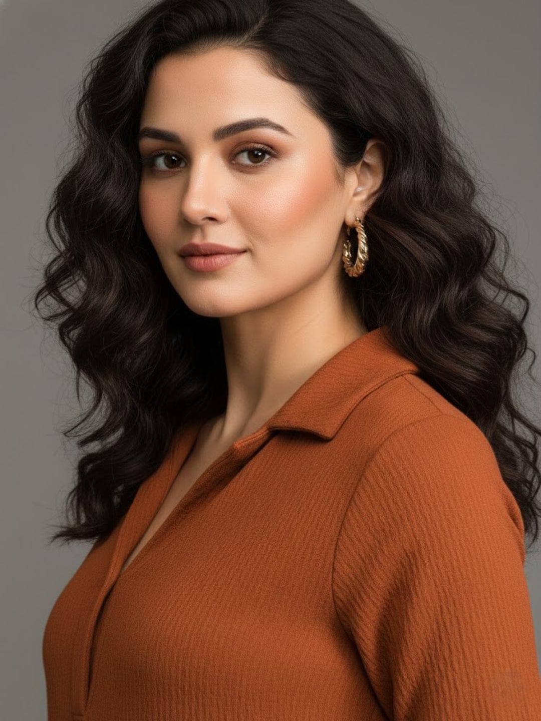 The Kurti Collection Women Beige Shirt Collar A Line Dress