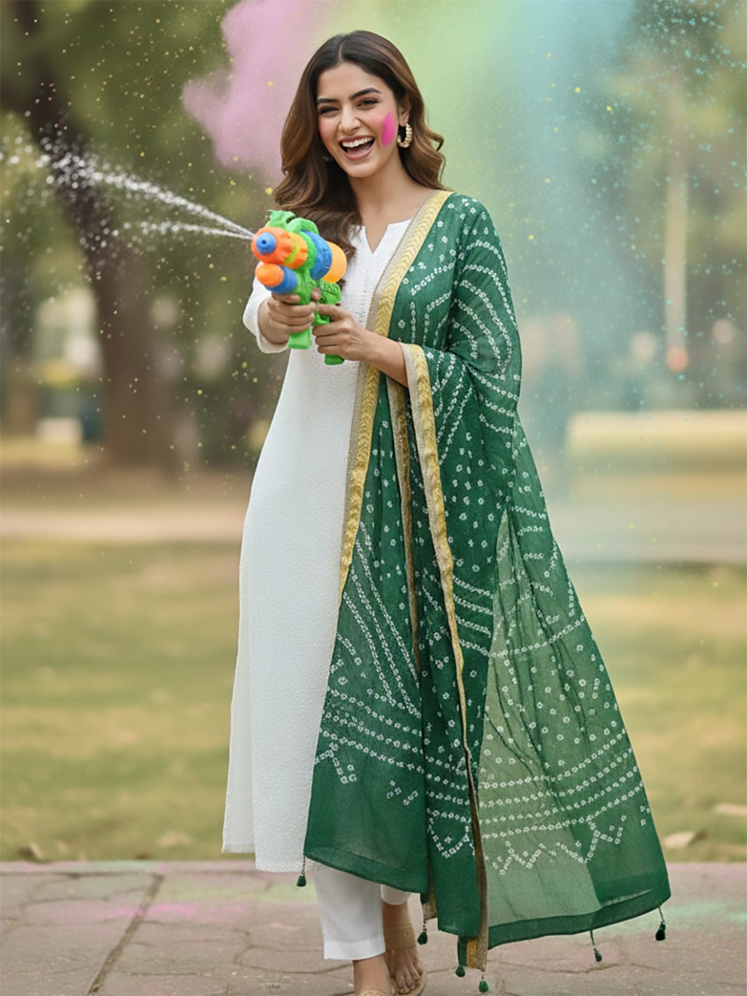 Elegant net dupatta featuring sequence detailing for a stylish and feminine finish.