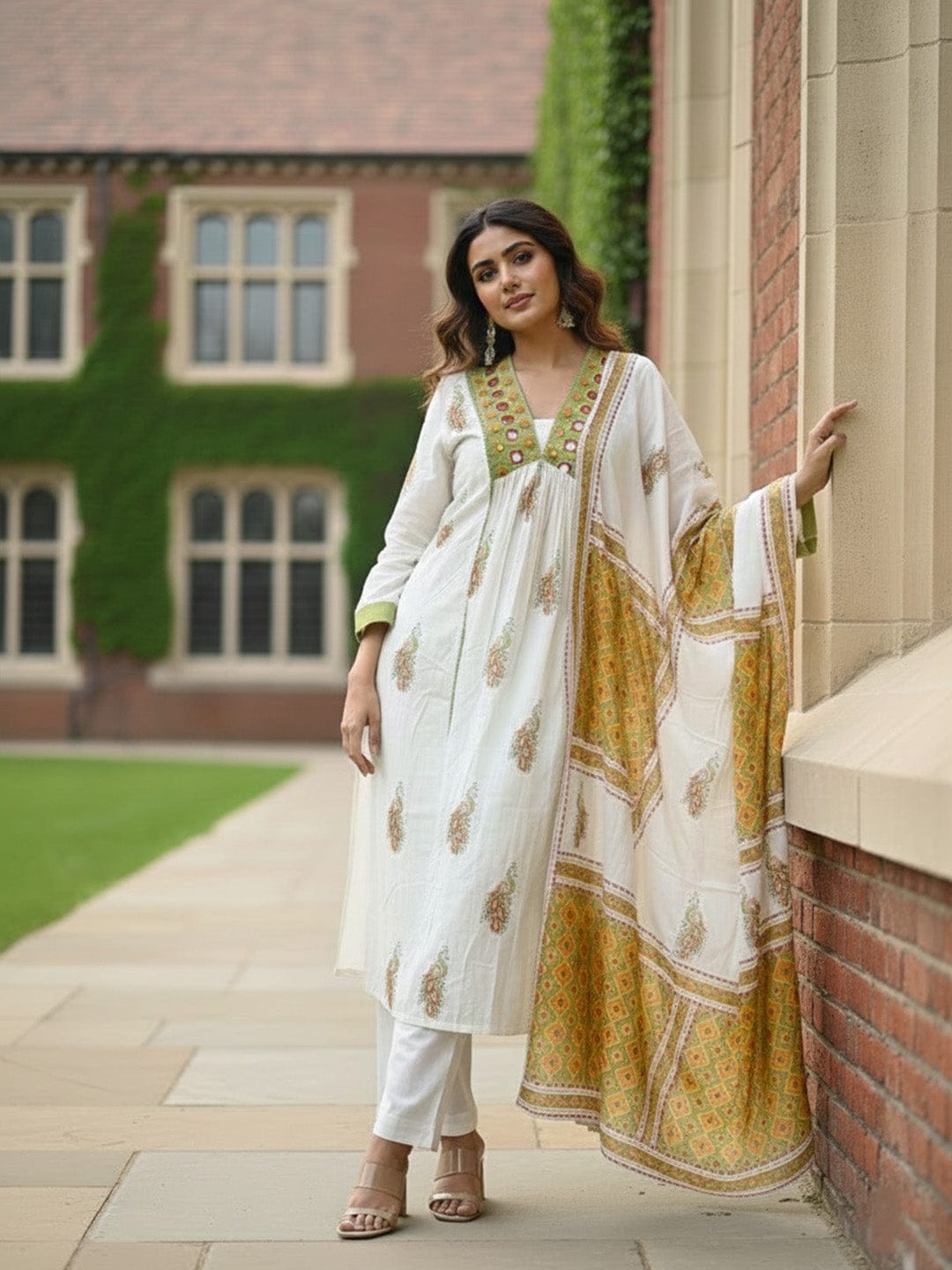 Fuchsia Tassel-Trimmed kurta set