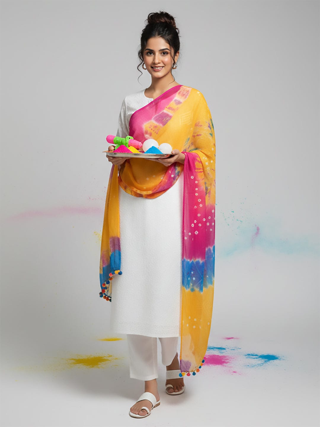 Elegant net dupatta featuring sequence detailing for a stylish and feminine finish.