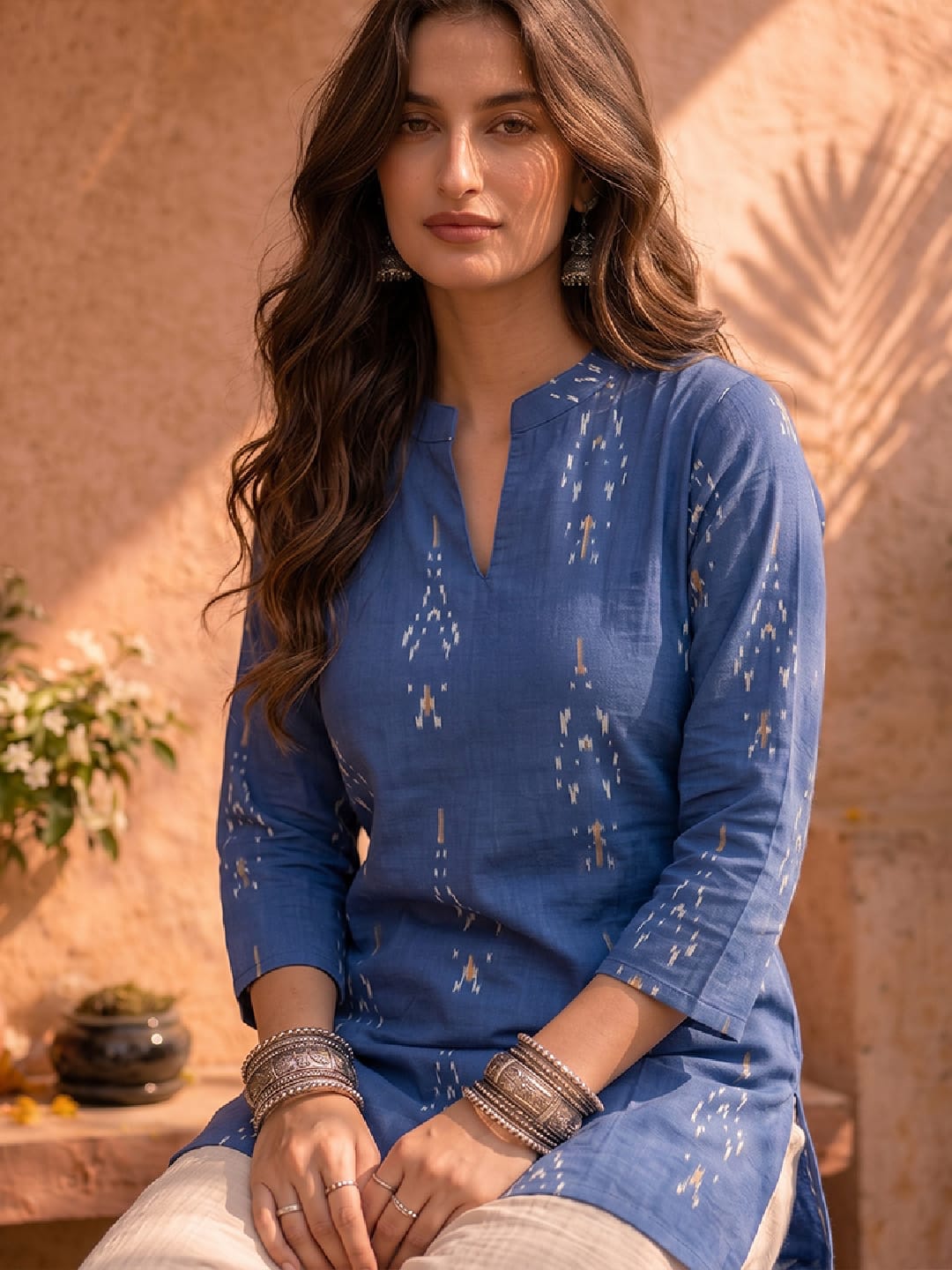 The Indigo Ikat Women's Kurta