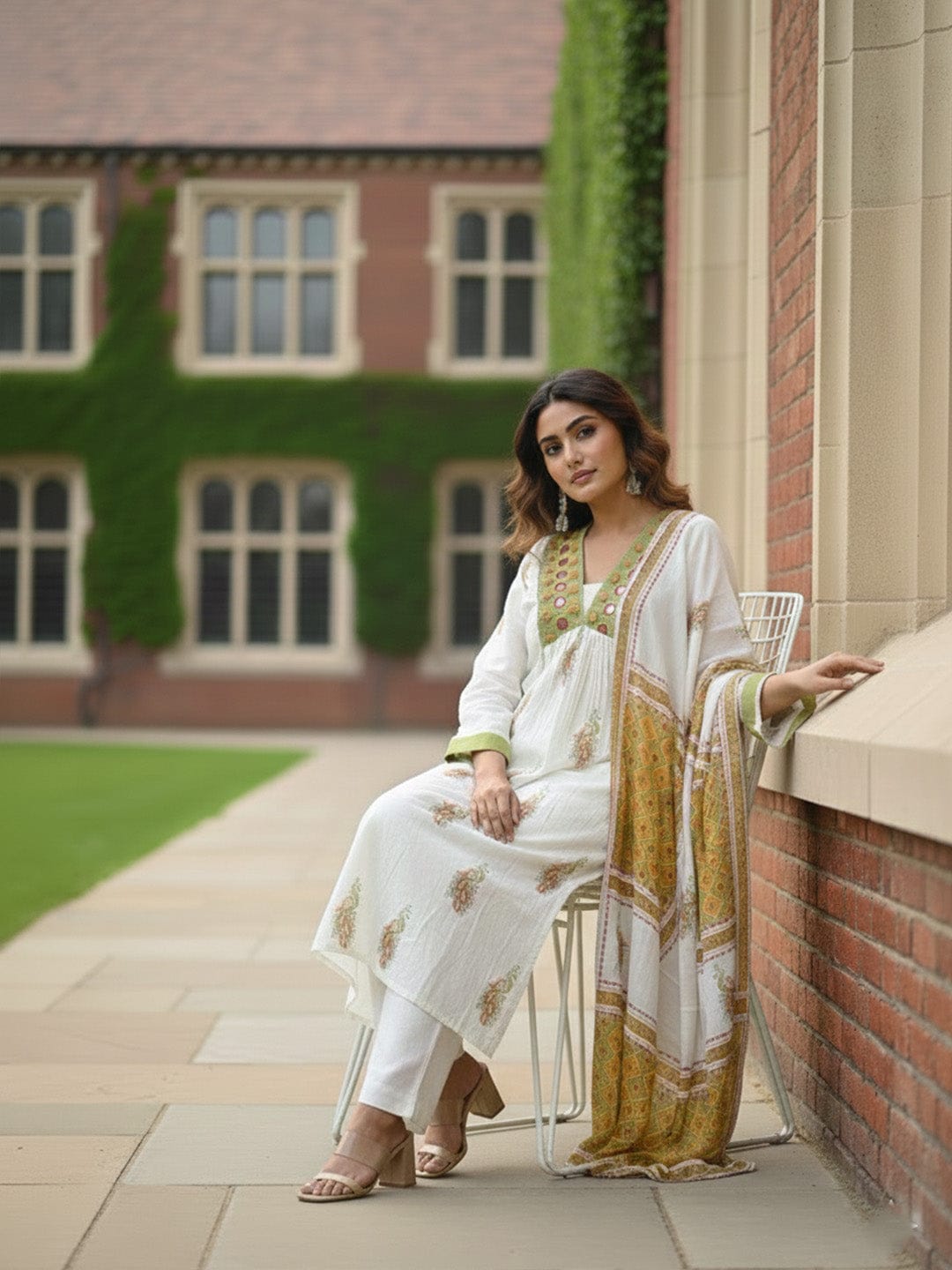 Fuchsia Tassel-Trimmed kurta set
