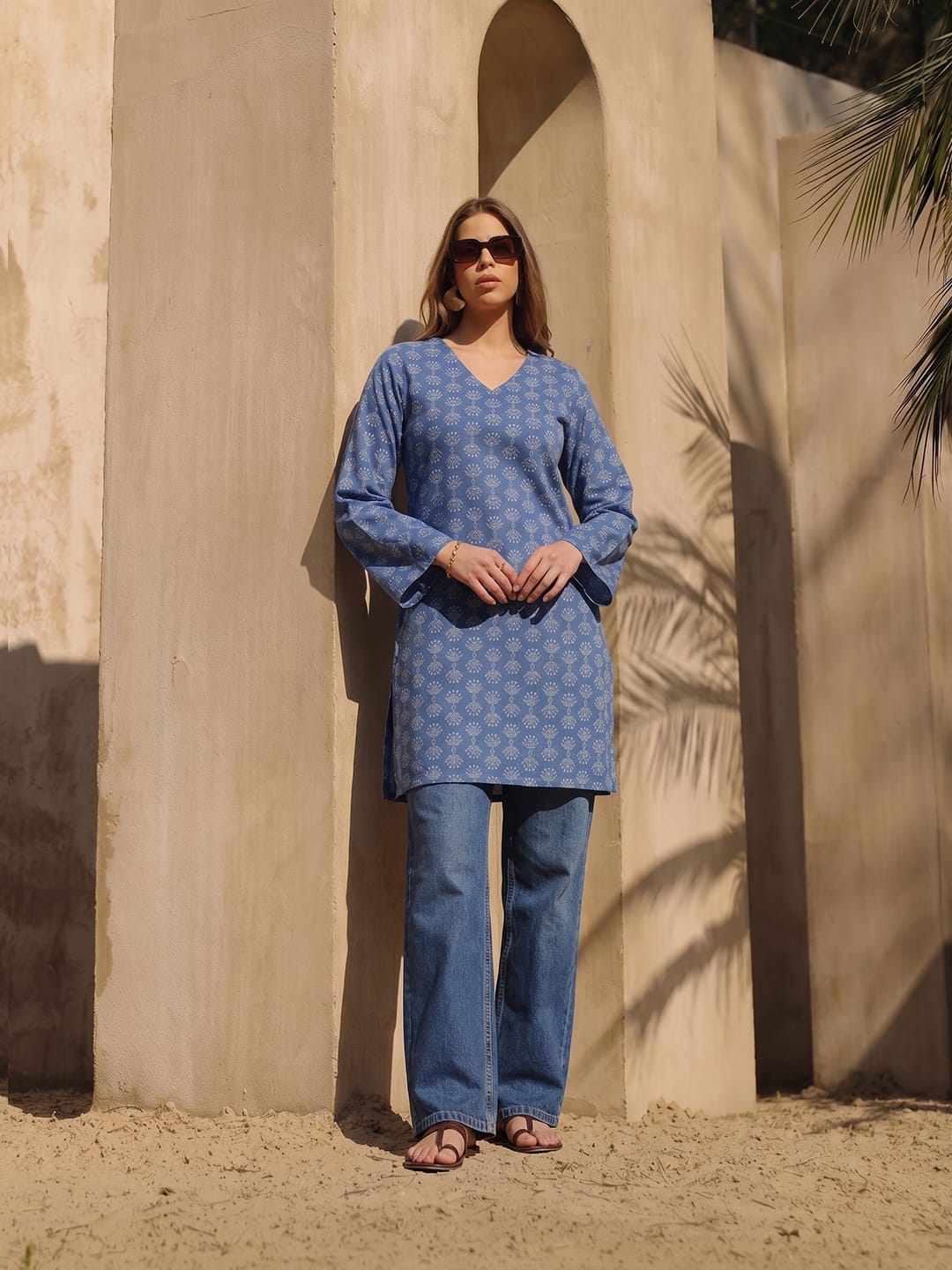 Women's Short Geometric Print Kurta