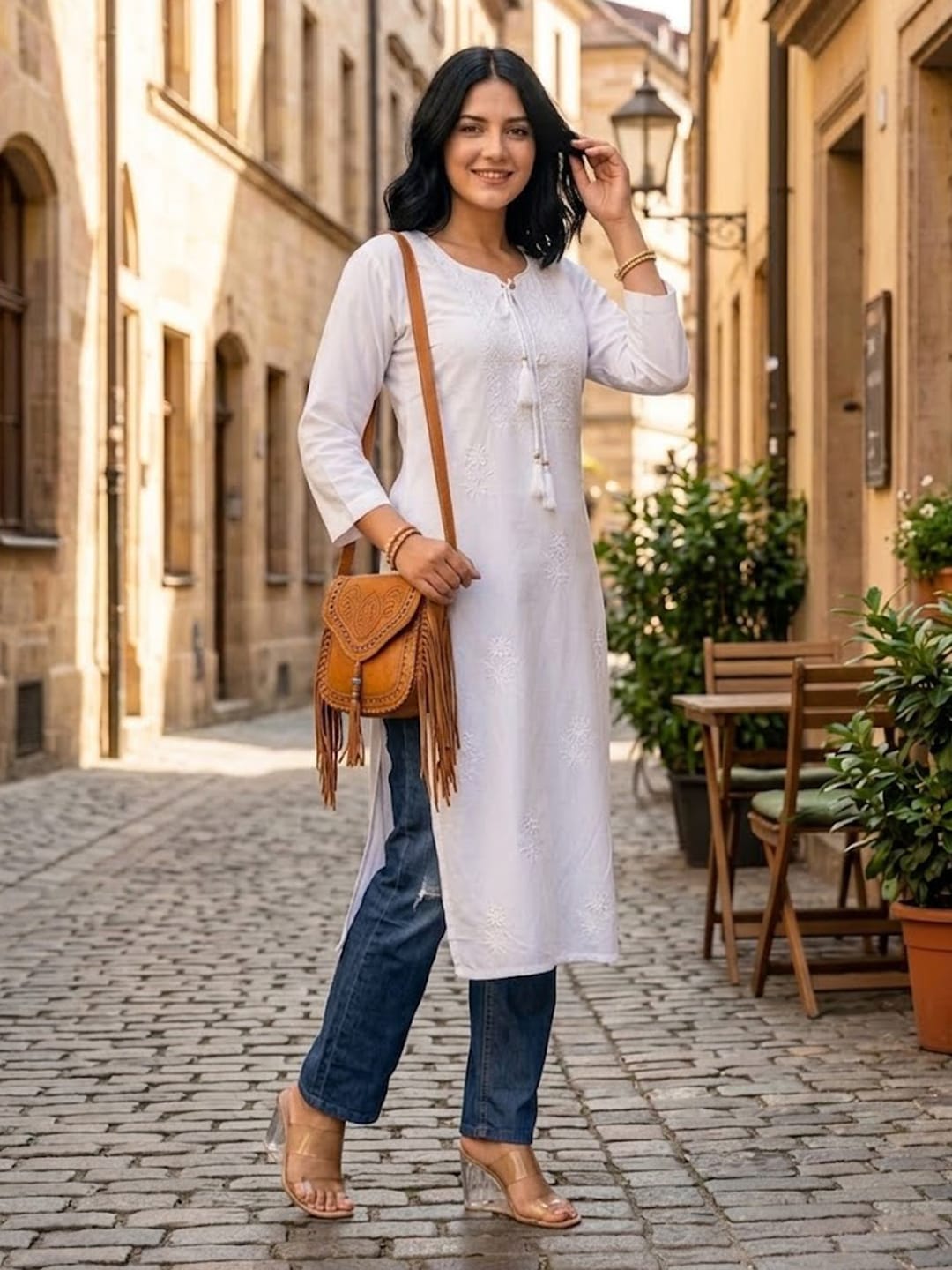 Less is More White Kurta