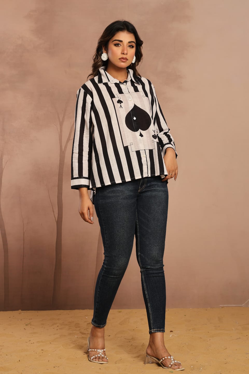 Card print Trendy Premium Shirt