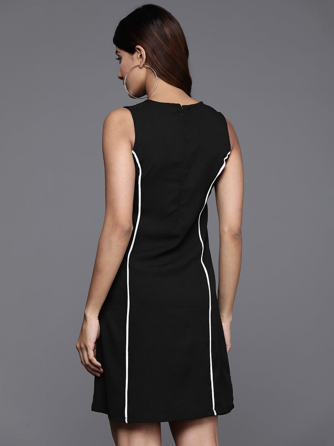 The Kurti Collection Women Black Sleeveless Dress