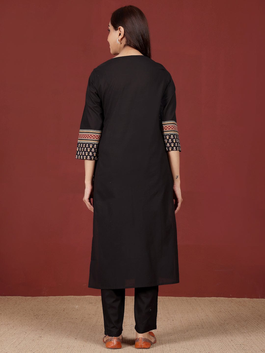 The Kurti Collection Women Jaipuri Ethnic Printed Yoke Straight Kurta