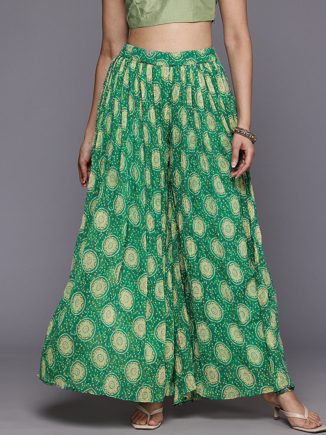 The Kurti Collection Women Bandhani Printed Palazzo
