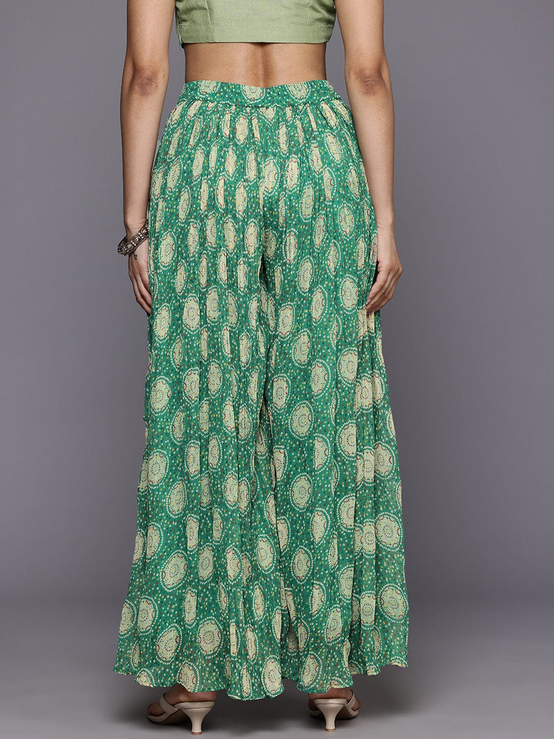 The Kurti Collection Women Bandhani Printed Palazzo