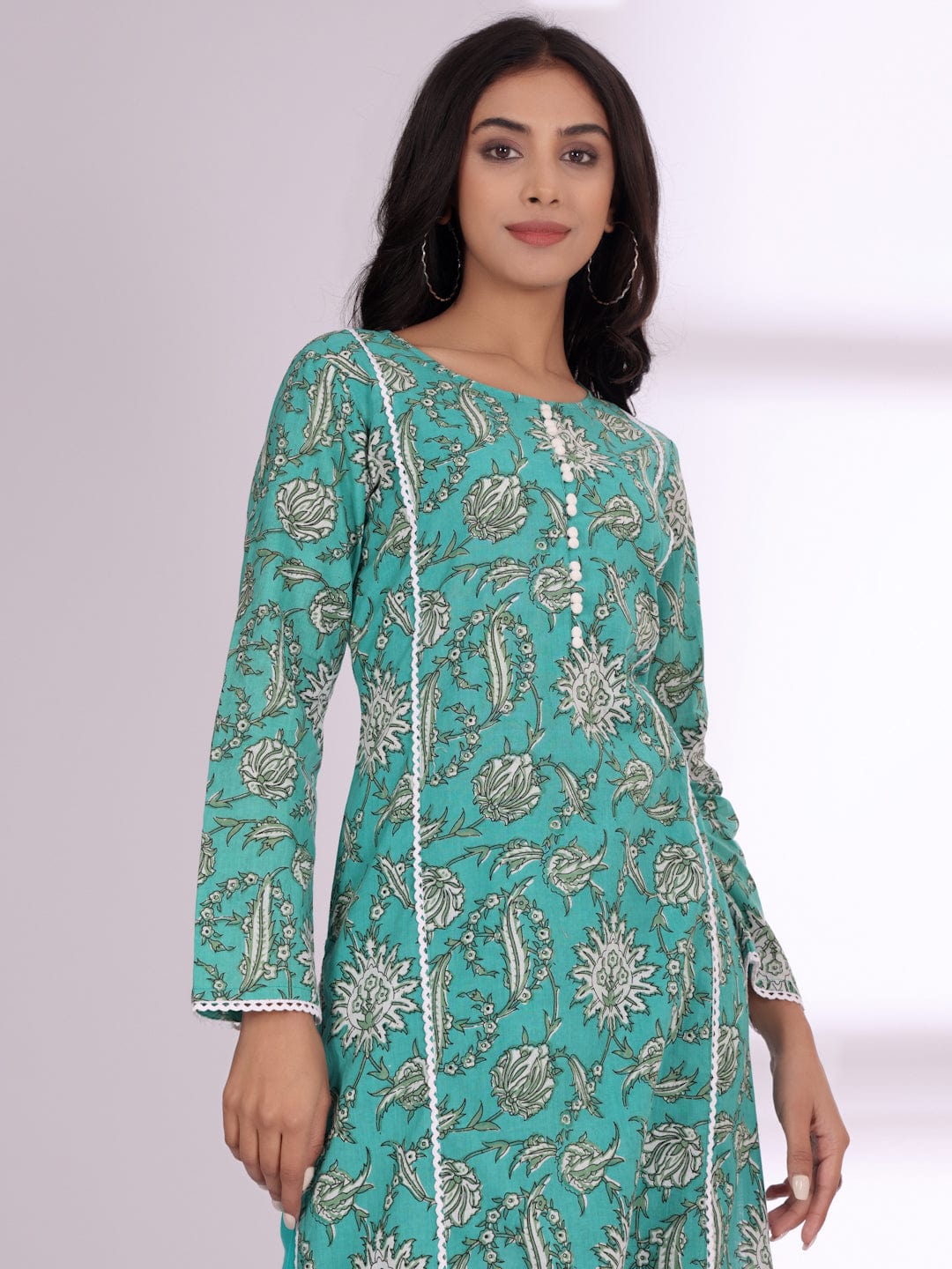 The Kurti Collection Women Ethnic Jaipuri Printed Straight Kurta With Trouser
