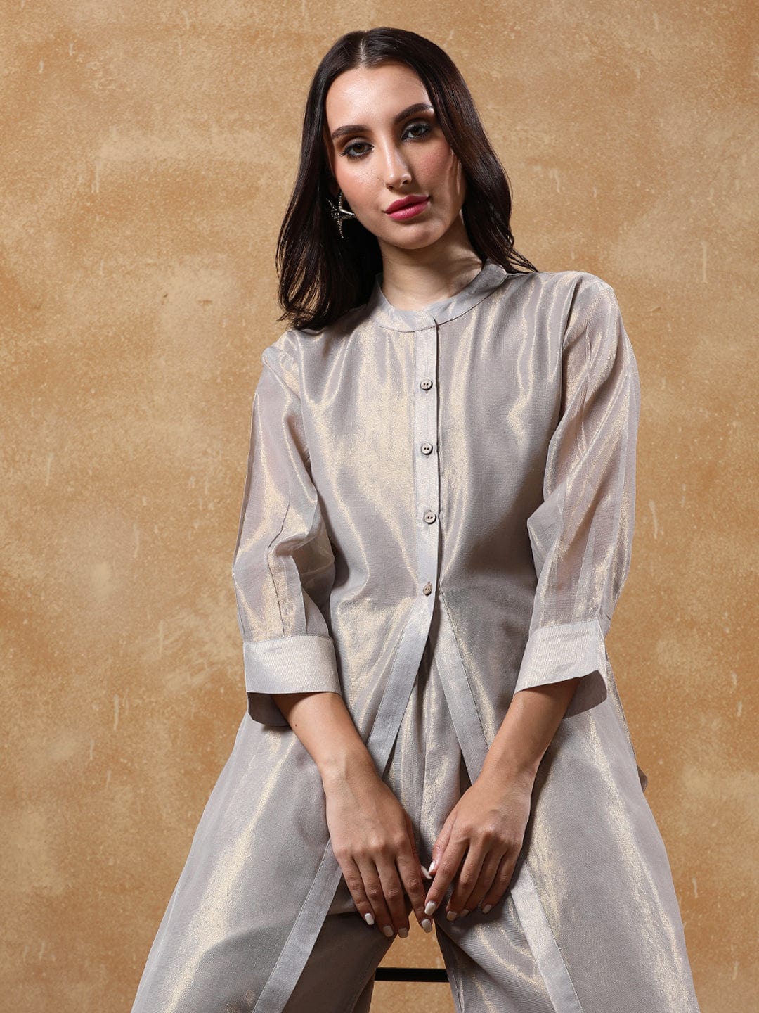 The Kurti Collection Women Solid Straight Kurta with Palazzo