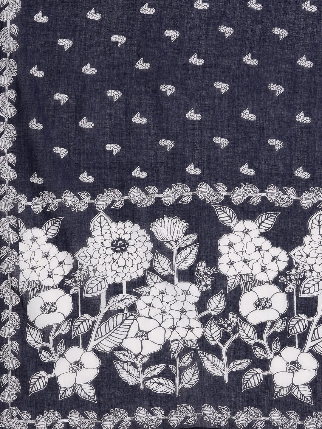 The Kurti Collection Women Blue Floral Printed Kurta With Bottom And Dupatta
