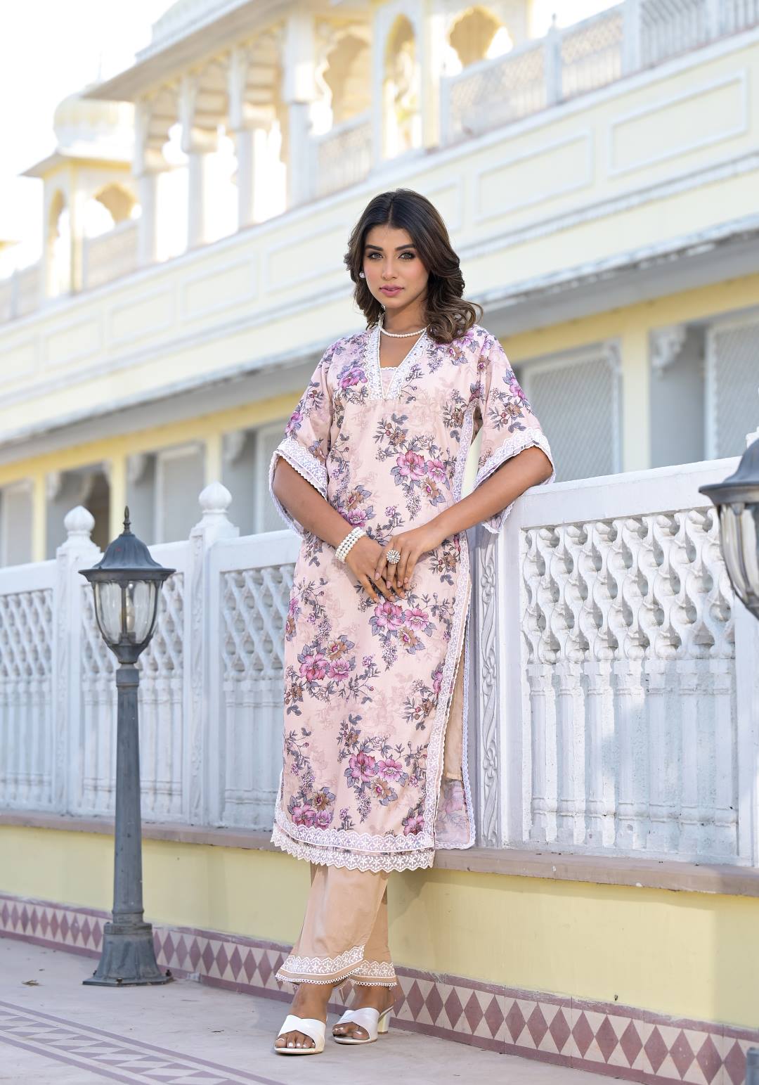 The Kurti Collection Women Floral Printed Straight Kurta Paired With Bottom And Dupatta