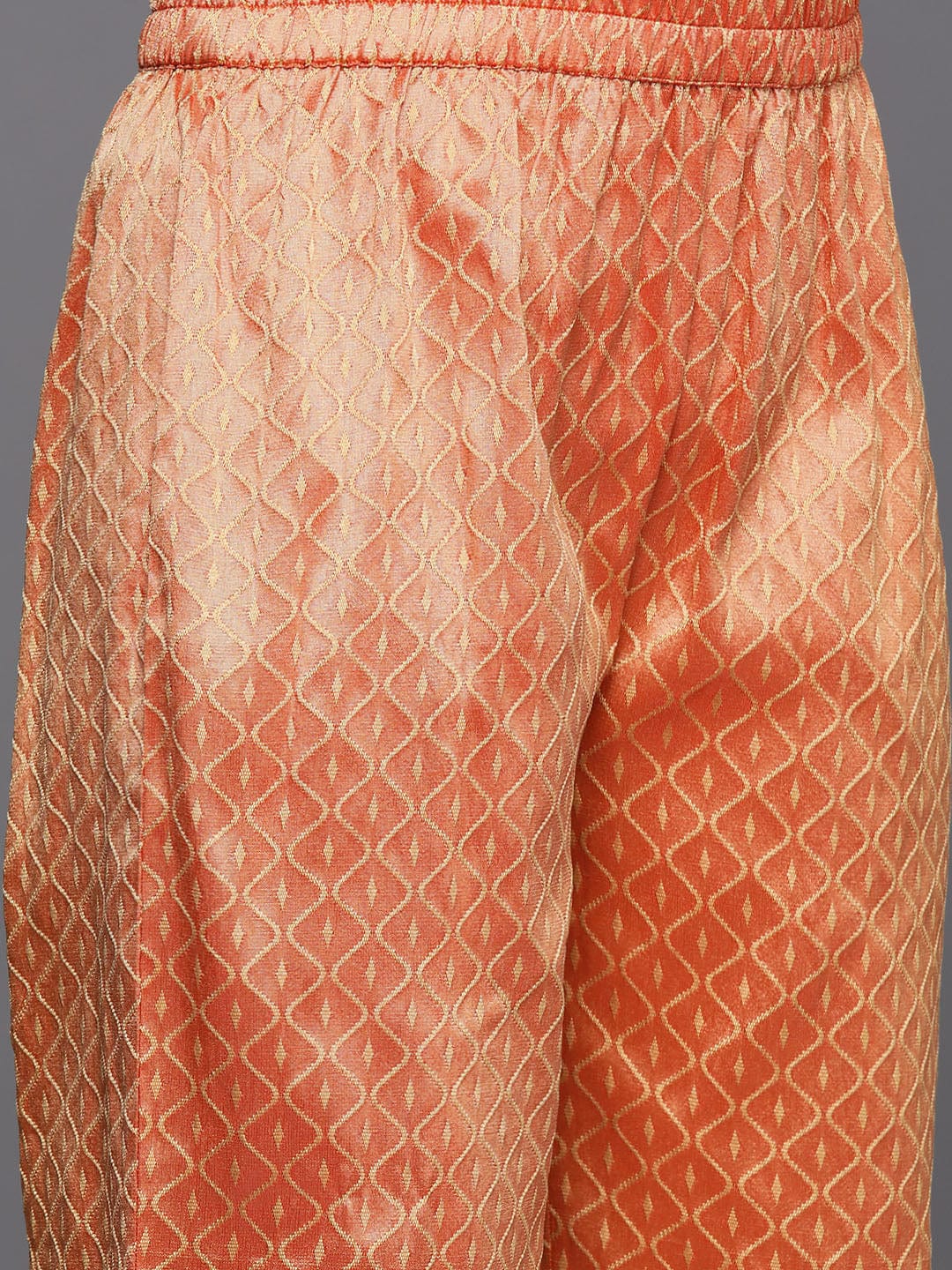 The Kurti Collection Women Sea Green Jacquard Weave Lace Embellished Kurta With Bottom And Dupatta