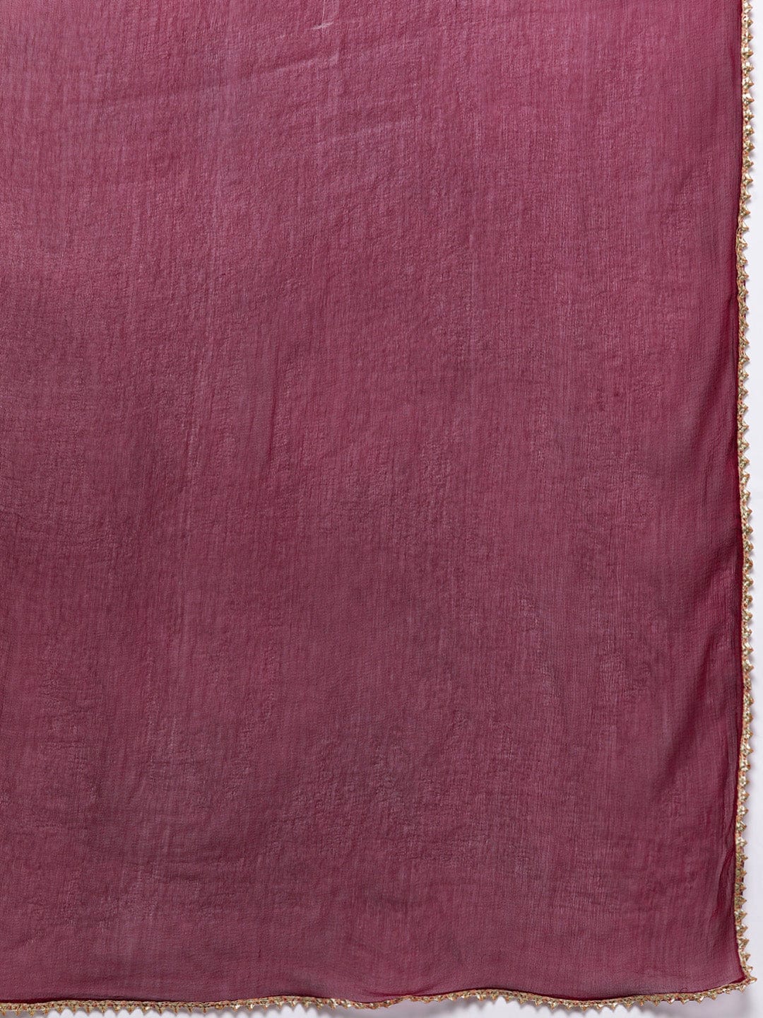 The Kurti Collection Women Maroon Zari And Sequins Embellished Anarakli Kurta Paired With Bottom And Dupatta