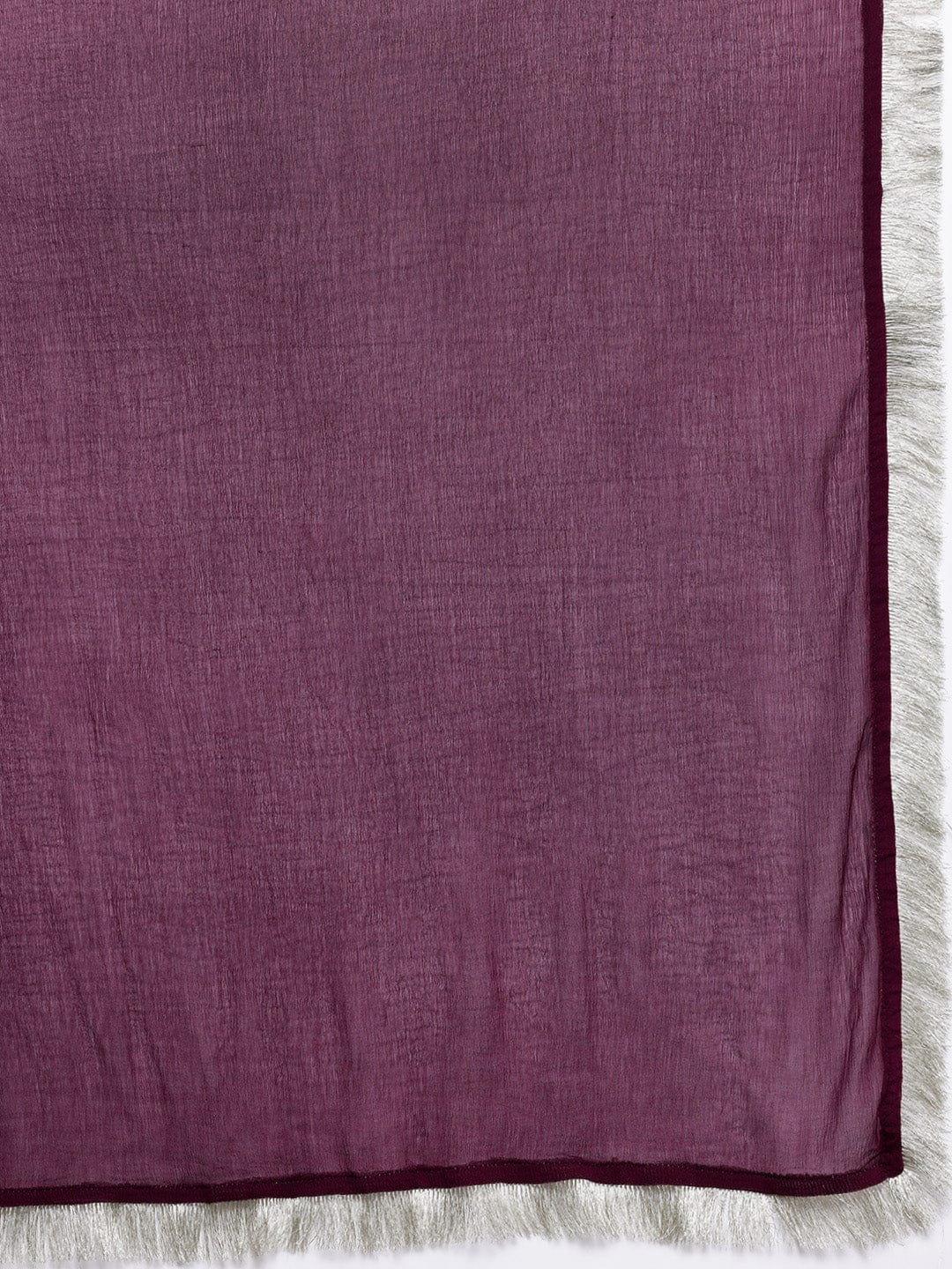 The Kurti Collection Women Purple Round Neck Embroidered Kurta With Embroidered Bottom And Tonal Dupatta