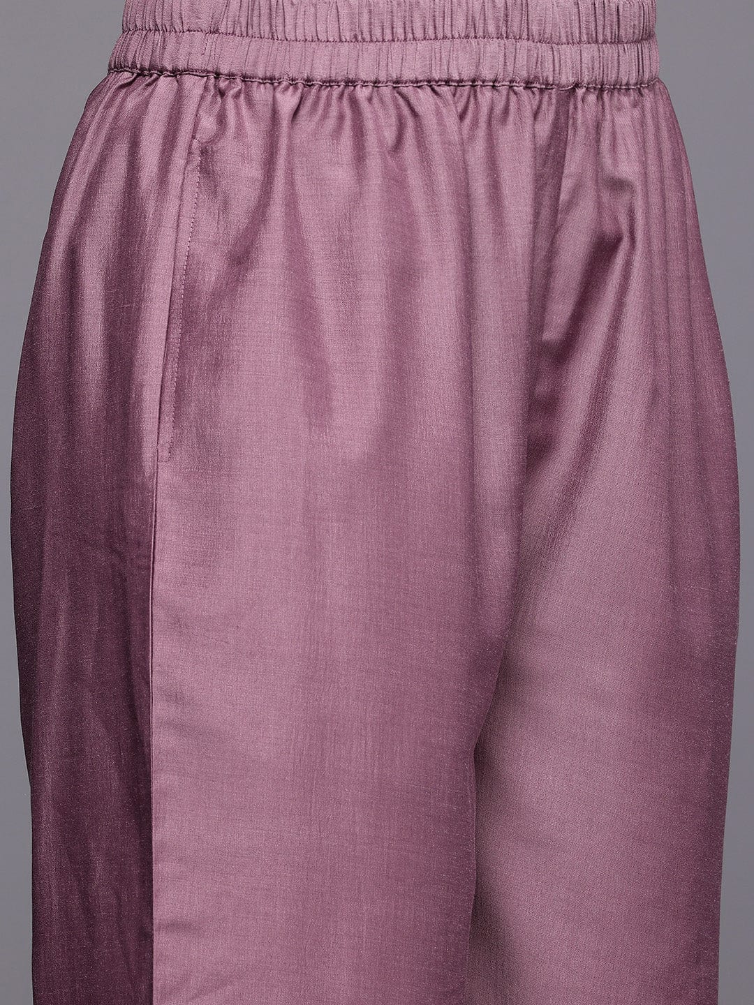 The Kurti Collection Women Mauve Zari Embroidered Sequins Embellished Kurta Set With Dupatta
