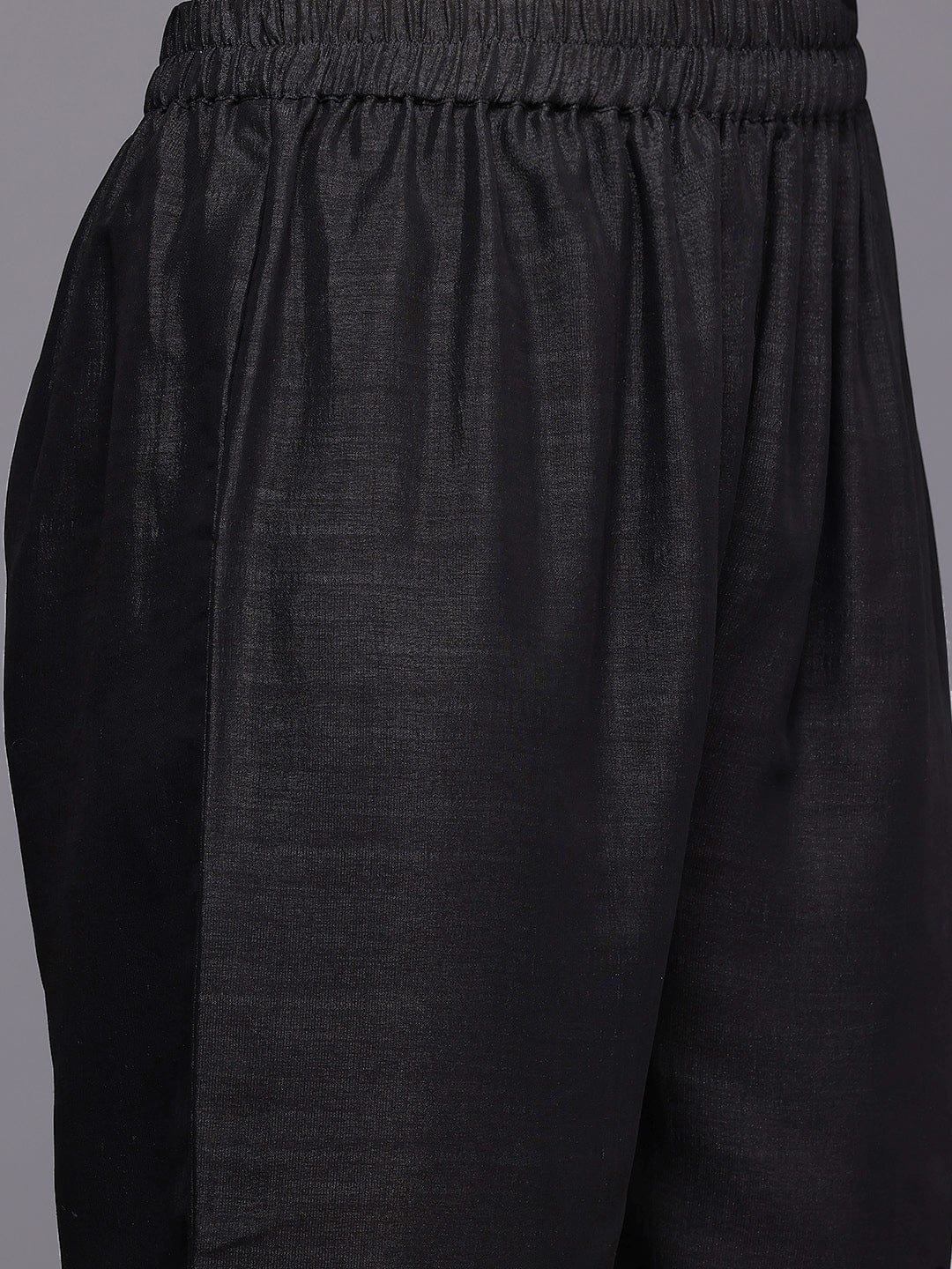 The Kurti Collection Women Black Zari Embroidered Kurta Set with Dupatta
