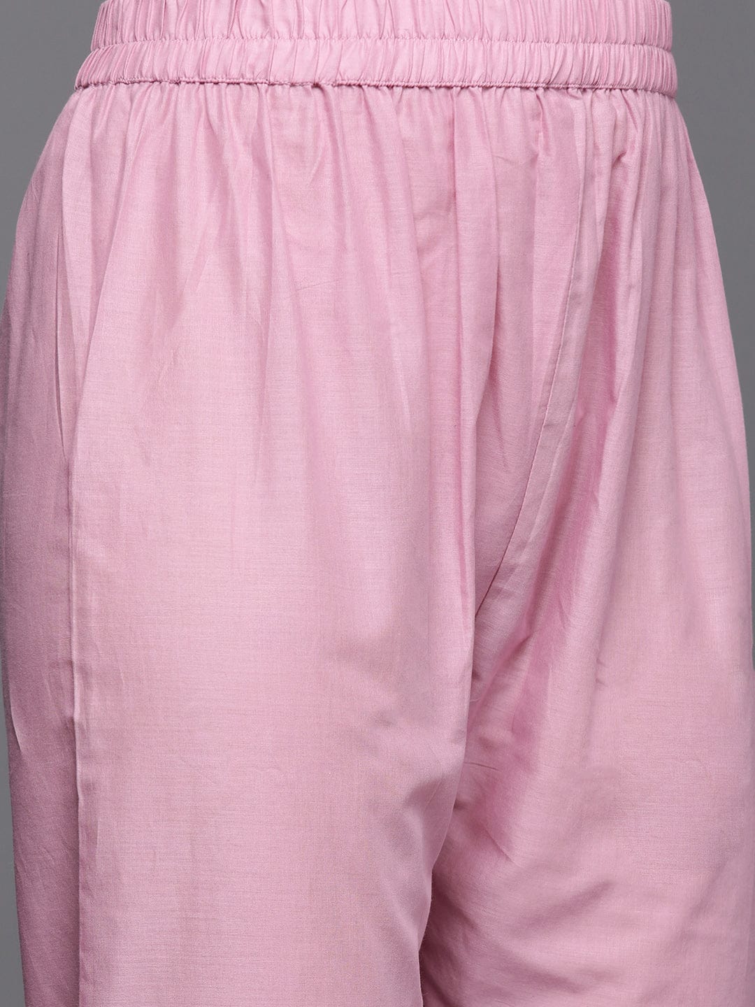 The Kurti Collection Women Pink V Neck Thread & Sequence Embroidered Kurta Paired With Bottom & Embroidered Organza Dupatta