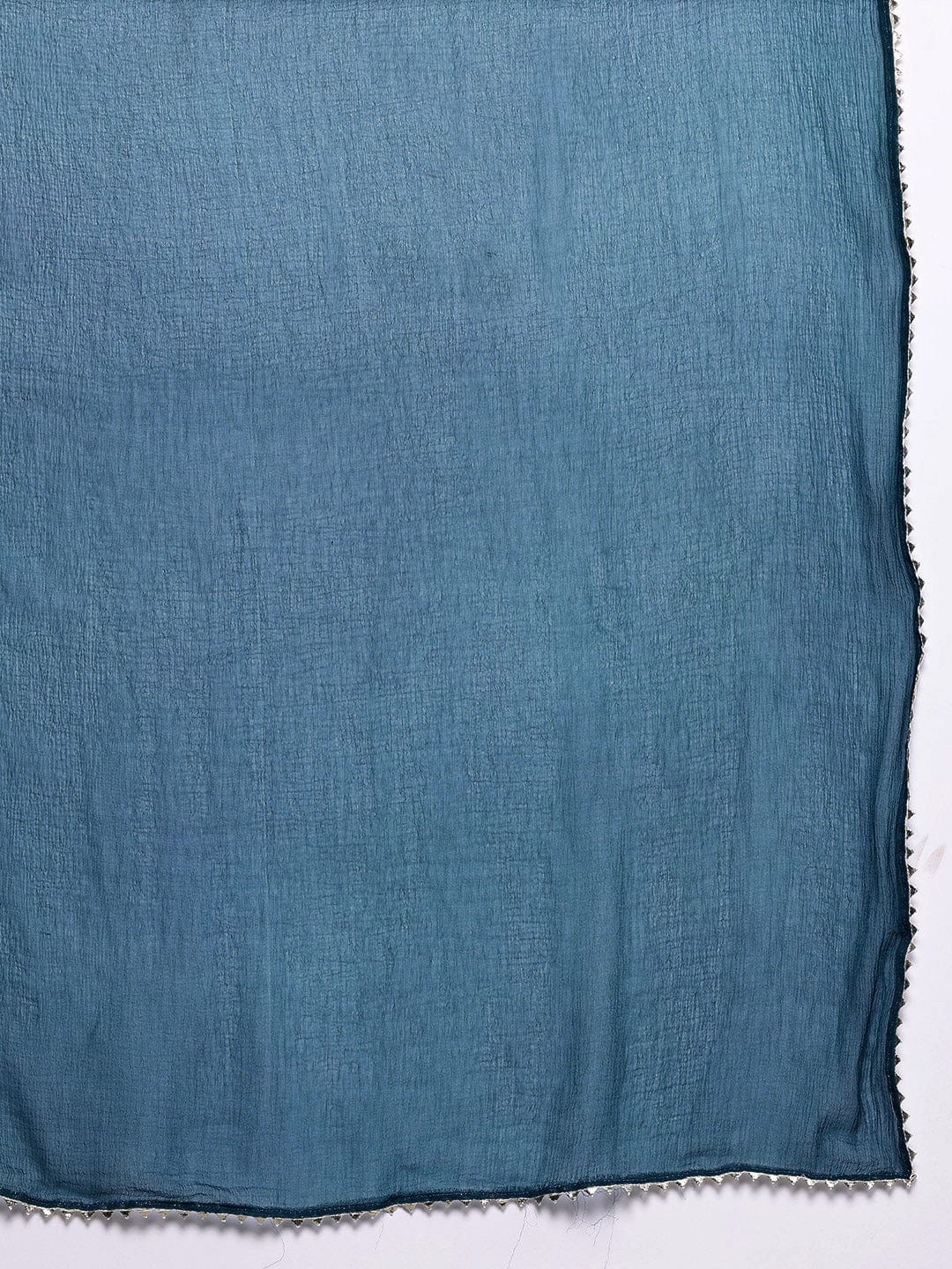 The Kurti Collection Women Blue Zari Embroidered Kurta With Bottom And Dupatta