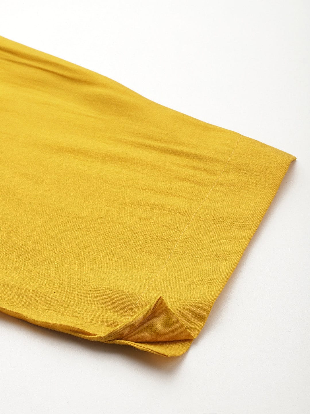 The Kurti Collection Women Yellow Round Neck Placement Embroidered Kurta Paired With Tonal Bottom & Printed Dupatta