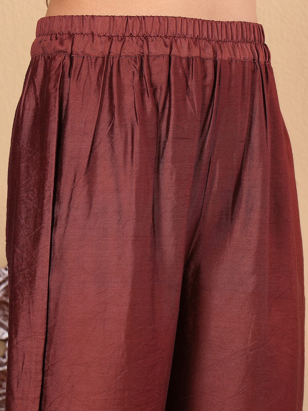 The Kurti Collection Women Maroon Floral Printed Kurta Paired with Bottom and Dupatta