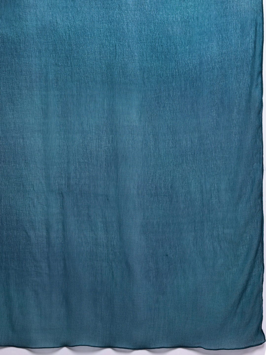 The Kurti Collection Women Blue Thread Embroidered Yoke Straight Kurta Paired With Tonal Bottom And Dupatta