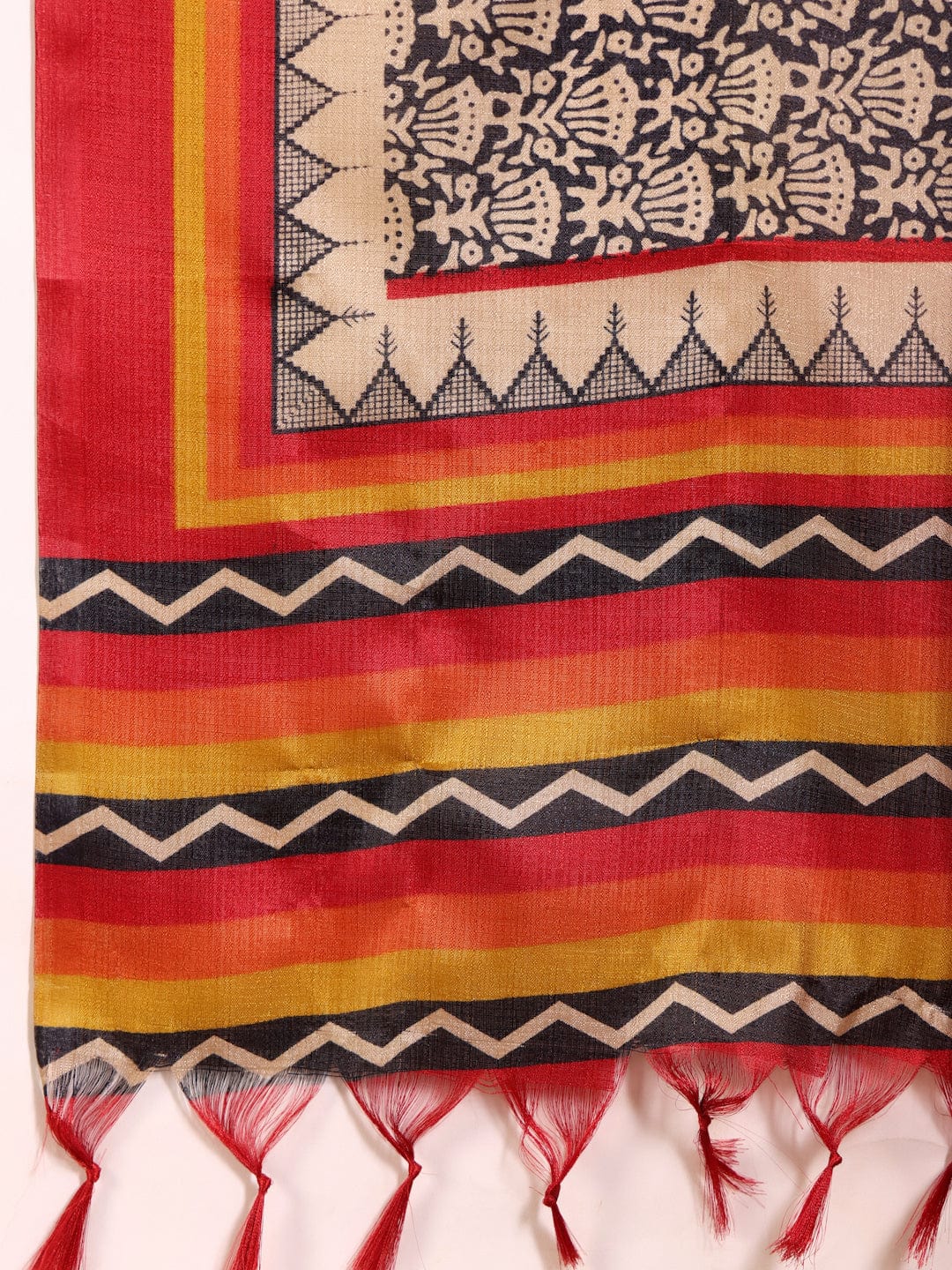 The Kurti Collection Women V Neck Kurta With Trouser And Printed Dupatta
