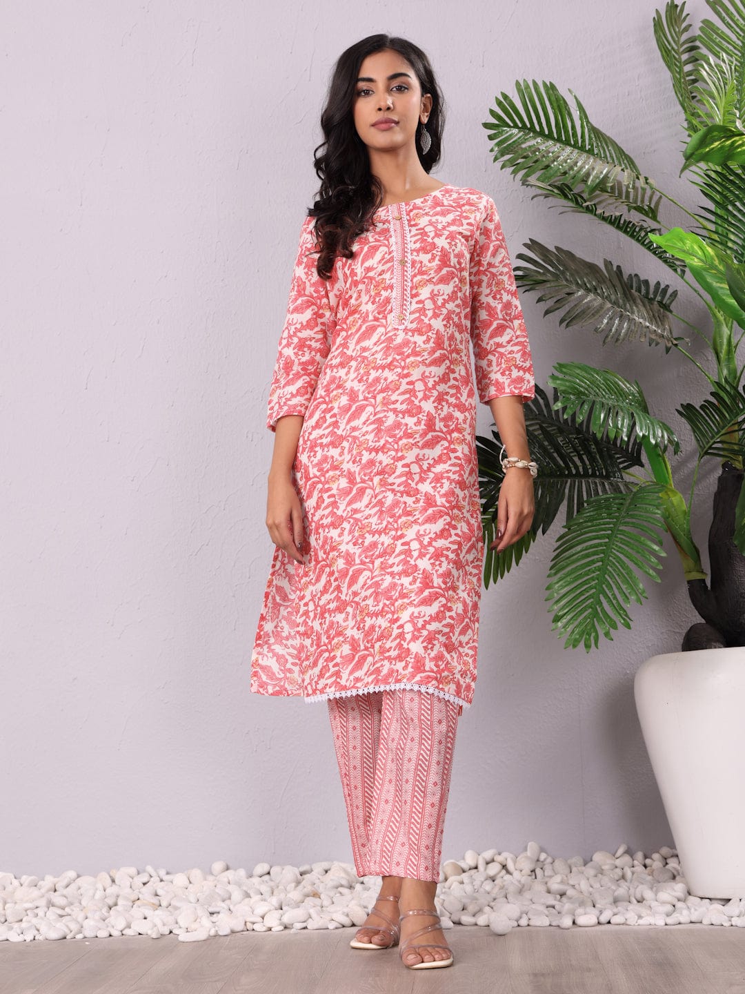 The Kurti Collection Women Ethnic Printed Kurta With Trouser & Dupatta