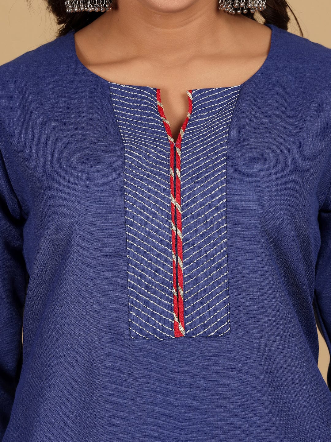 The Kurti Collection Women V Neck Straight Kurta With Pants & Dupatta