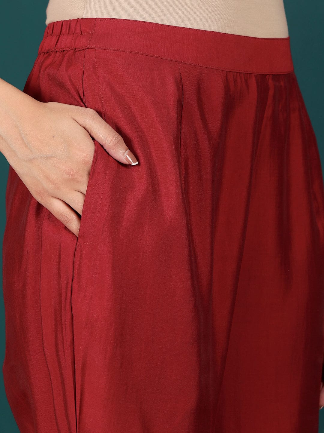 The Kurti Collection Women Zari & Sequin Embroidered Round Neck Kurta With Trouser & Floral Printed Dupatta