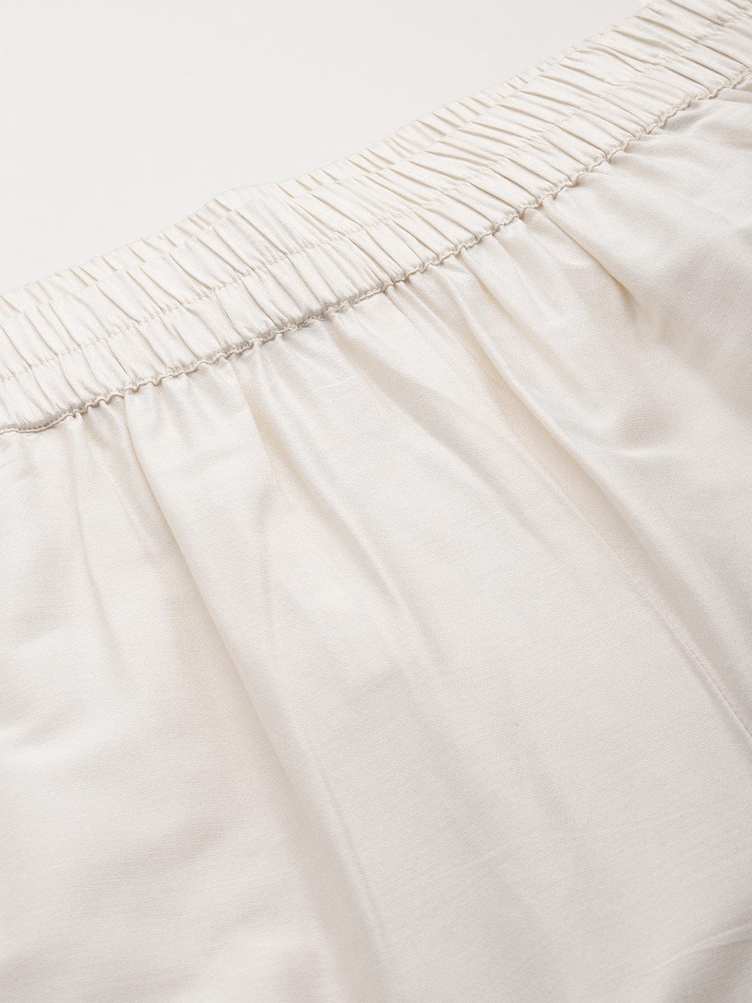 The Kurti Collection Women Off White Thread And Zari Embroidered Bottom