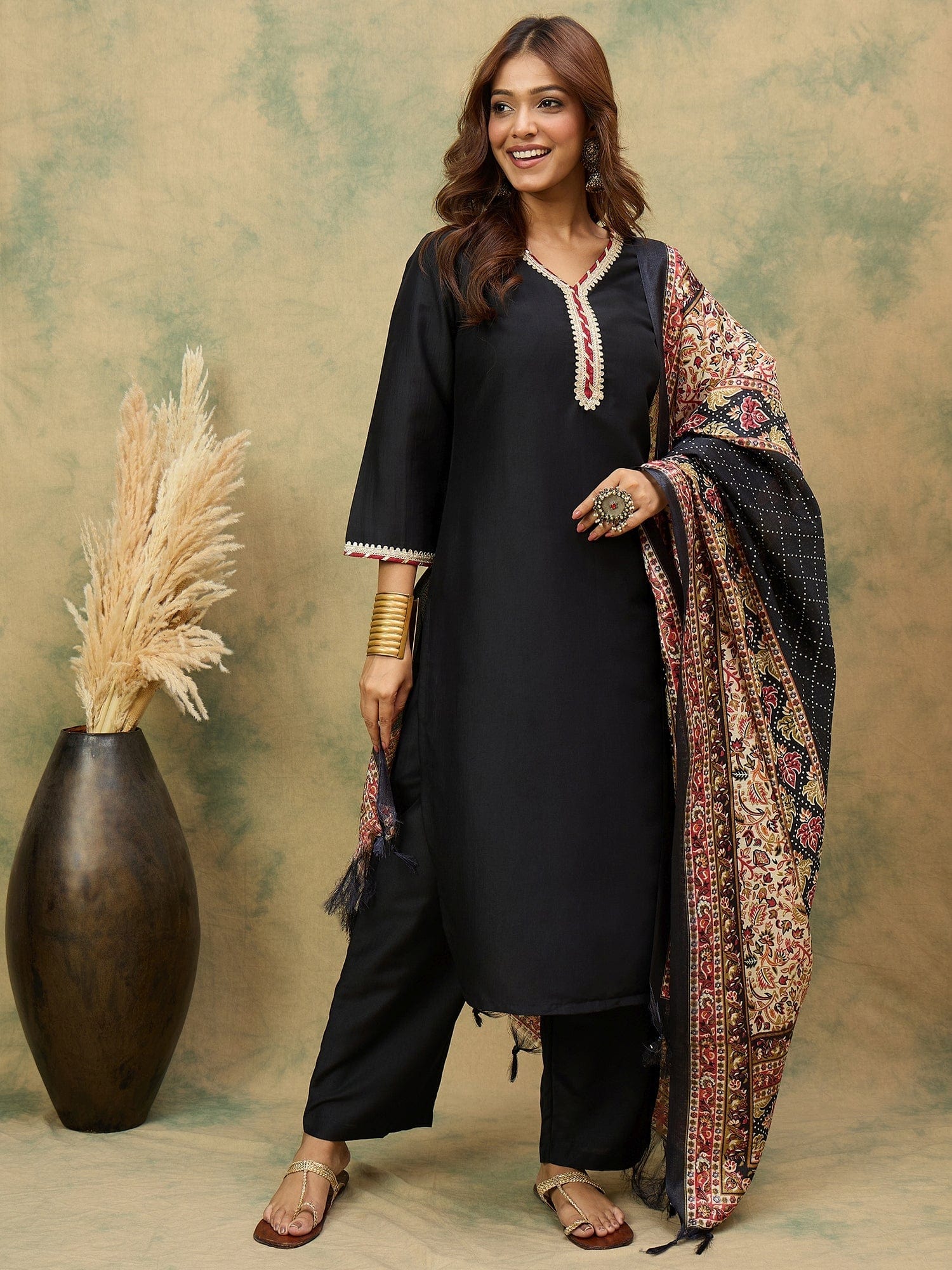 The Kurti Collection Women Regular Kurta with Trousers & with Dupatta