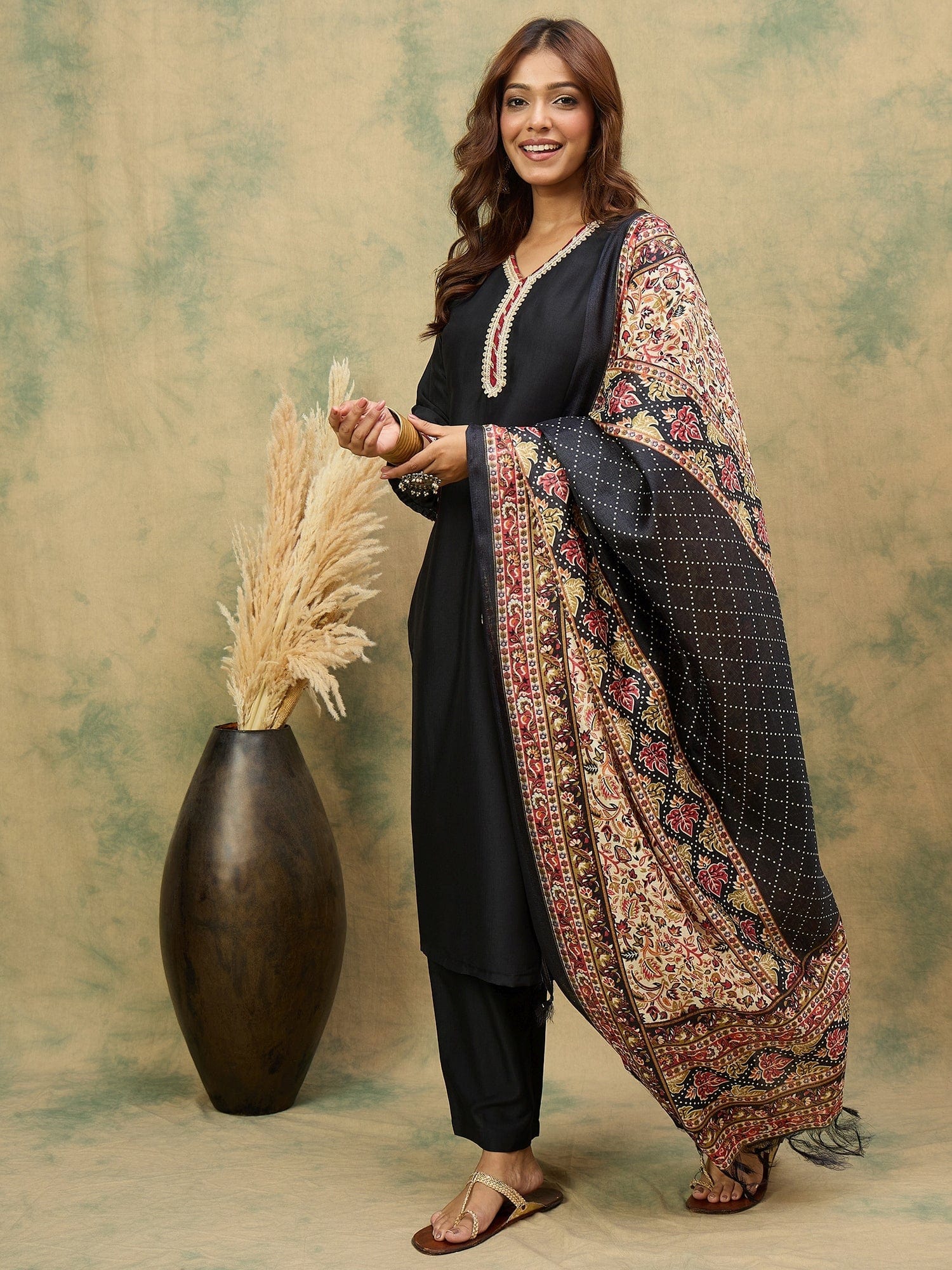 The Kurti Collection Women Regular Kurta with Trousers & with Dupatta